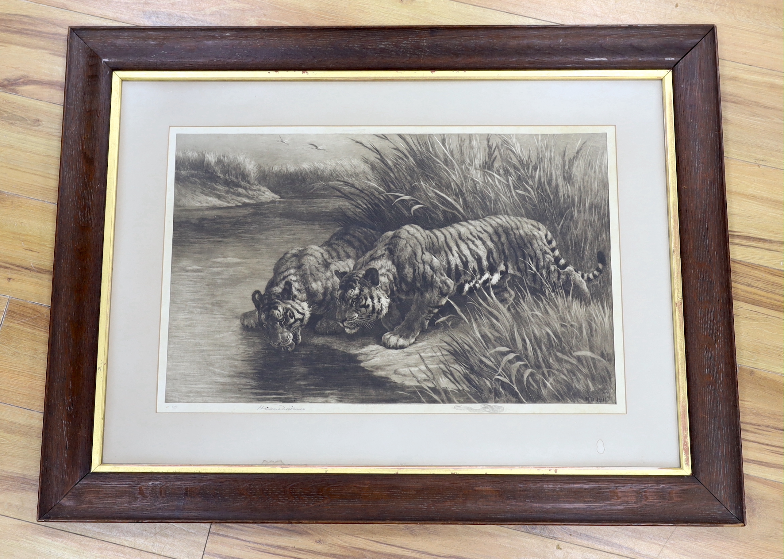 Herbert Dicksee (1862-1942), etching, 'Thirst', signed in pencil, publ. 1911, 44 x 70cm